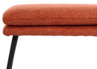 Sitzhocker Fussablage Ottomane Polsterhocker 38x56x40cm Stoff terracotta-braun
