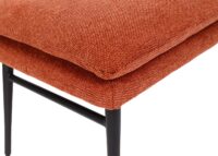 Sitzhocker Fussablage Ottomane Polsterhocker 38x56x40cm Stoff terracotta-braun