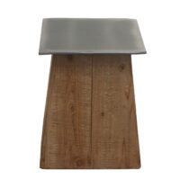 Sitzhocker Holzhocker Industrial Massivholz natur Metall-Optik