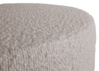 Sitzhocker Schminkhocker höhenverstellbar drehbar Ø37cm Bouclé beige