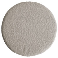 Sitzhocker Schminkhocker höhenverstellbar drehbar Ø37cm Bouclé beige