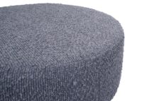 Sitzhocker Schminkhocker höhenverstellbar drehbar Ø37cm Bouclé dunkelgrau