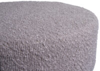 Sitzhocker Schminkhocker höhenverstellbar drehbar Ø37cm Bouclé taupe