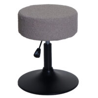 Sitzhocker Schminkhocker höhenverstellbar drehbar Ø37cm Bouclé taupe