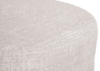 Sitzhocker Schminkhocker höhenverstellbar drehbar Ø37cm Chenille creme-weiss