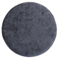 Sitzhocker Schminkhocker höhenverstellbar drehbar Ø37cm Chenille dunkelgrau