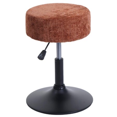 Sitzhocker Schminkhocker höhenverstellbar drehbar Ø37cm Chenille terrakotta
