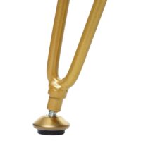 Sitzhocker mit Staufach Ø33cm Samt-Optik hellgrau Gestell gold
