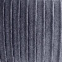 Sitzhocker mit Staufach Ø33cm Samt-Optik hellgrau Gestell schwarz