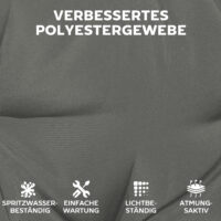 Sitzkissen 4er Set rutschfest mit Bändern für Stühle outdoor indoor