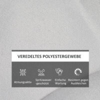 Hellgraues 6er-Set quadratischer Sitzkissen, 40x40x4cm, vielseitig einsetzbar für Indoor und Outdoor, bietet zusätzlichen Sitzkomfort.