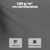 Sitzkissen für Gartenbank wasserabweisend 110x46cm dunkelgrau
