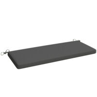 Sitzkissen für Gartenbank wasserabweisend 110x46cm dunkelgrau