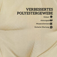 Sitzkissen Outdoor mit Rückenlehne wasserabweisend beige