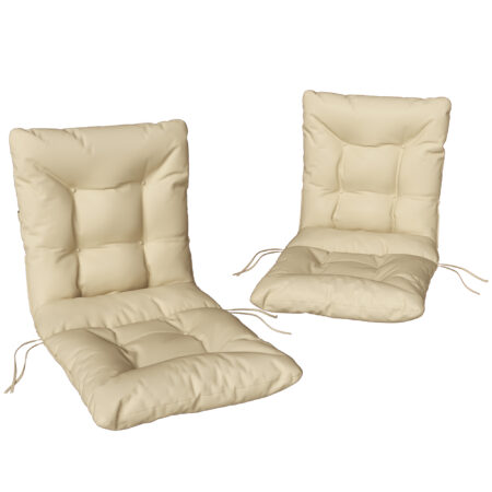 Sitzkissen Outdoor mit Rückenlehne wasserabweisend beige