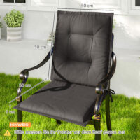 Sitzkissen Outdoor mit Rückenlehne wasserabweisend beige
