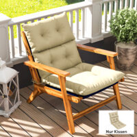 Sitzkissen mit Rückenlehne für Schaukelstuhl indoor outdoor beige
