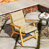 Sitzkissen mit Rückenlehne für Schaukelstuhl indoor outdoor beige