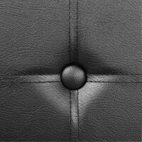 Sitztruhe zur Aufbewahrung, 76cm, Kunstleder Schwarz