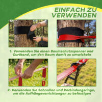 Slackline Kletterset für Kinder mit Schaukel Netz und Turnringen