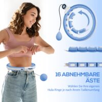 Smart Hula Hoop Reifen verstellbar mit Gewicht und Zähler für Erwachsene