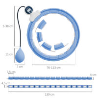 Smart Hula Hoop Reifen verstellbar mit Gewicht und Zähler für Erwachsene