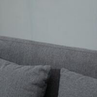 Sofa 2 Sitzer mit Kissen für Wohnzimmer und Schlafzimmer Samtoptik grau