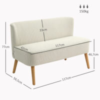 Sofa 2-Sitzer mit weicher Polsterung und pflegeleichtem Bezug