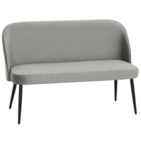 Sofa 2-Sitzer modern mit Samtbezug grau