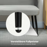 Sofa 2-Sitzer modern mit Samtbezug grau