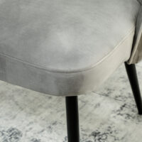 Sofa 2-Sitzer modern mit Samtbezug grau
