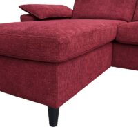 Sofa-Garnitur Ecksofa L-Form links/rechts 84x229x140cm bordeaux
