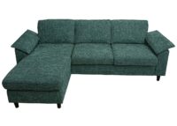 Sofa-Garnitur Ecksofa L-Form links/rechts 84x229x140cm grau-grün