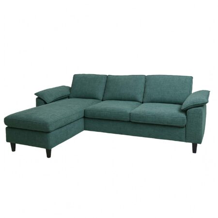 Sofa-Garnitur Ecksofa L-Form links/rechts 84x229x140cm grau-grün