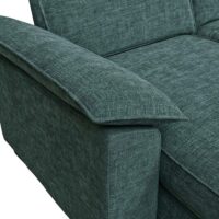 Sofa-Garnitur Ecksofa L-Form links/rechts 84x229x140cm grau-grün