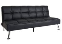 Sofa Klappsofa Schlafsofa Nosagfederung Liegefläche 181x107cm Kunstleder schwarz