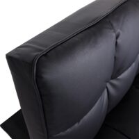 Sofa Klappsofa Schlafsofa Nosagfederung Liegefläche 181x107cm Kunstleder schwarz