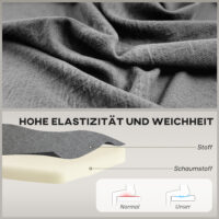 Sofa Polstersofa 2 Sitzer für Wohnzimmer Leinenoptik grau