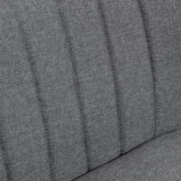 Sofa Polstersofa 2 Sitzer für Wohnzimmer Leinenoptik grau