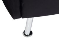 Sofa Schlafsofa Gästebett Klappsofa Nosagfederung 203cm Samt schwarz