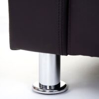 Sofagarnitur 3-1-1 Kunstleder mit Metallfüssen braun