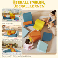 Softbausteine Set für Kleinkinder Indoor 9-teilig aus Schaumstoff
