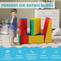 Softbausteine Kletterspielzeug für Kinder aus Schaumstoff mehrfarbig