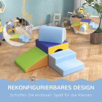 4er-Set Riesenbausteine aus Kunstleder und EPE, Softbausteine ideal für Kinder von 1-3 Jahren. Grosse, sichere Bausteine für kreatives Spiel.