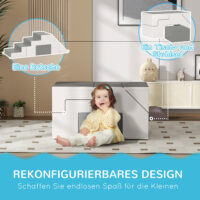 2-teiliges Set Softbausteine aus Schaumstoff und Kunstleder, vielseitiges Bauspielzeug. Ideal für Kleinkinder zum Bauen und Erkunden.