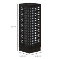 Solar Aussenleuchte mit Einschaltautomatik Rattanoptik schwarz