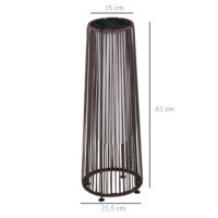 Solarbetriebene Gartenleuchte mit Automatikmodus Rattanoptik