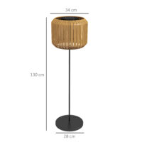 Solar Gartenleuchte LED wetterfest mit Dämmerungssensor Rattan Optik