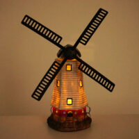 Solar LED Windmühle Gartendeko für Innen und Außen