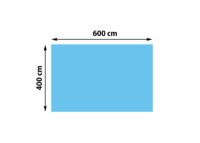 Solar Poolabdeckung blau 6x4 m rechteckig 400 µm Wärmeschutz
